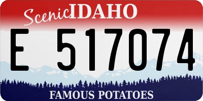 ID license plate E517074