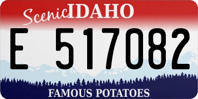 ID license plate E517082