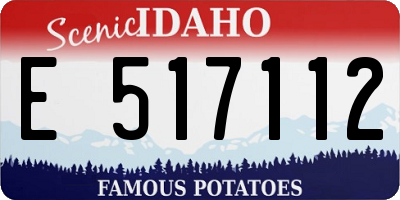 ID license plate E517112