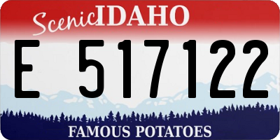 ID license plate E517122