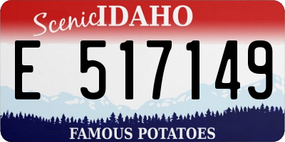 ID license plate E517149