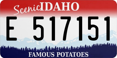 ID license plate E517151