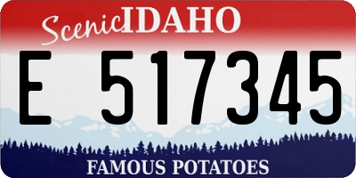 ID license plate E517345