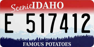 ID license plate E517412