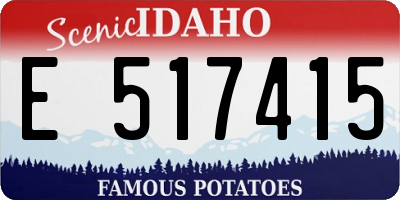 ID license plate E517415