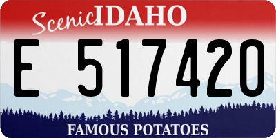 ID license plate E517420