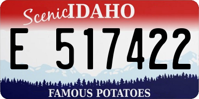 ID license plate E517422