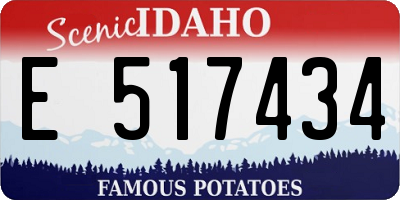 ID license plate E517434