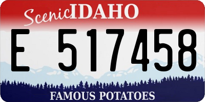 ID license plate E517458