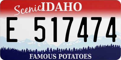 ID license plate E517474