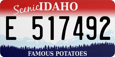 ID license plate E517492