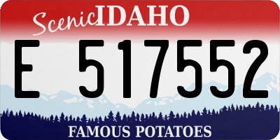 ID license plate E517552