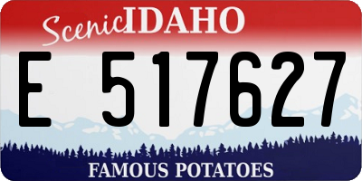 ID license plate E517627