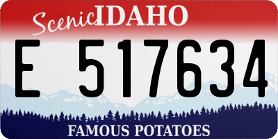 ID license plate E517634