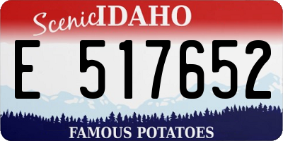 ID license plate E517652