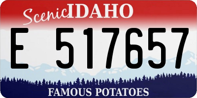 ID license plate E517657