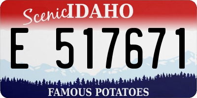 ID license plate E517671