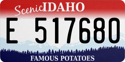 ID license plate E517680