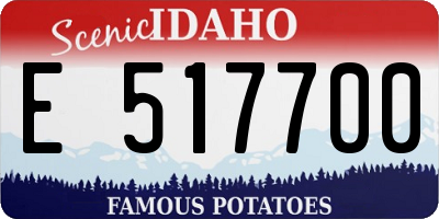 ID license plate E517700
