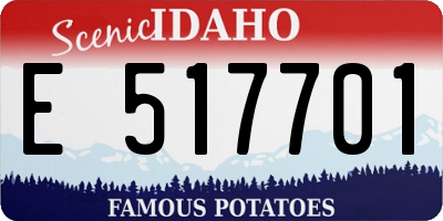 ID license plate E517701