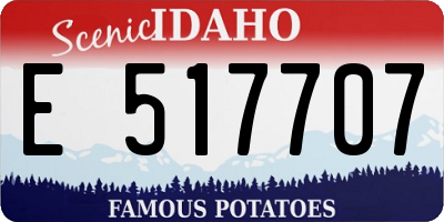 ID license plate E517707