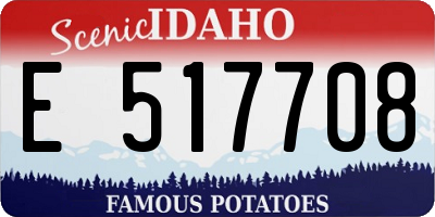 ID license plate E517708