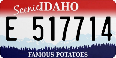 ID license plate E517714