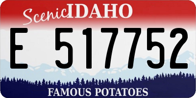 ID license plate E517752