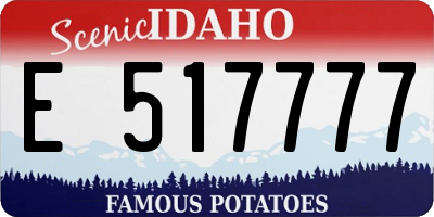 ID license plate E517777