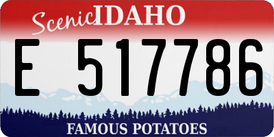 ID license plate E517786