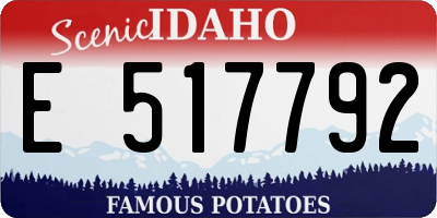 ID license plate E517792