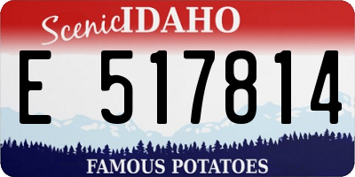 ID license plate E517814