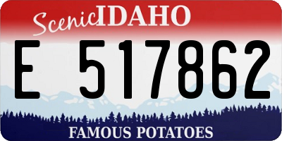 ID license plate E517862