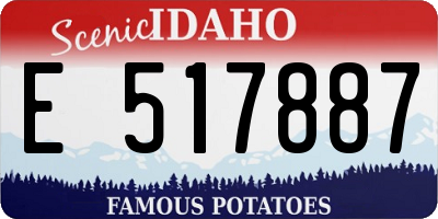 ID license plate E517887