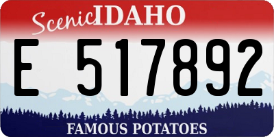 ID license plate E517892