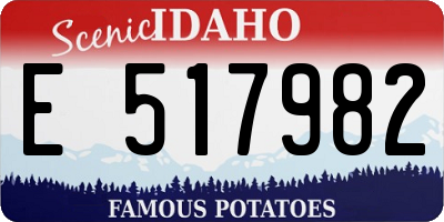 ID license plate E517982
