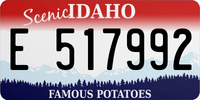 ID license plate E517992