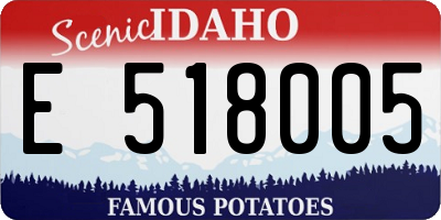 ID license plate E518005