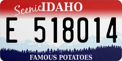 ID license plate E518014