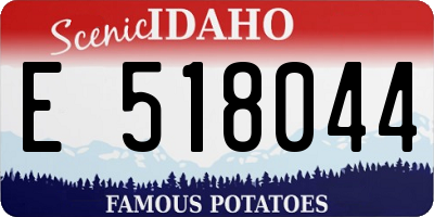 ID license plate E518044