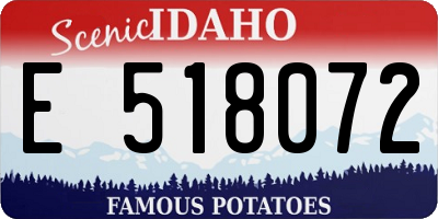 ID license plate E518072