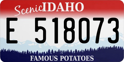 ID license plate E518073