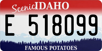 ID license plate E518099