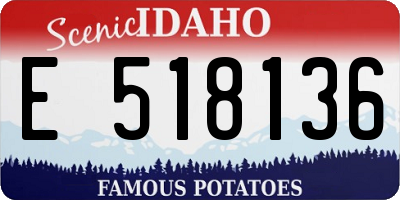 ID license plate E518136