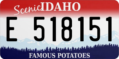ID license plate E518151