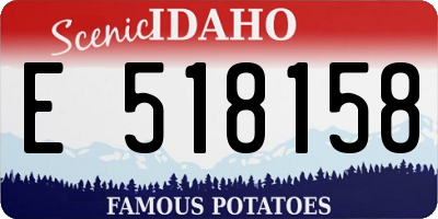 ID license plate E518158