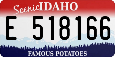 ID license plate E518166