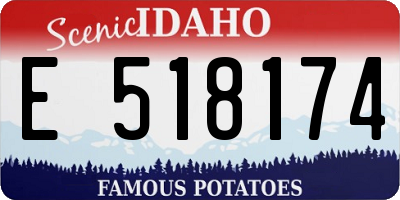 ID license plate E518174