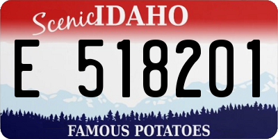 ID license plate E518201