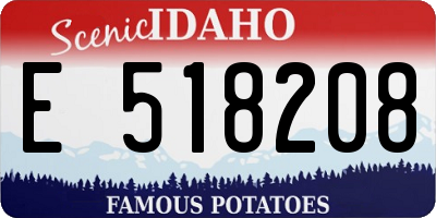 ID license plate E518208